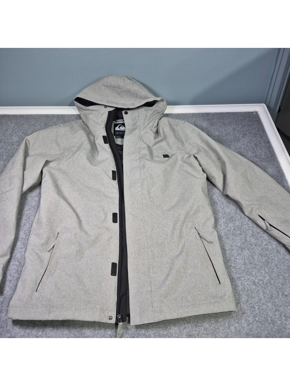 Quick Silver Dry Flight The Mountain and the Wave Men's Jacket Gray Size Med